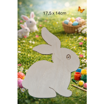 Królik 2 17,5cm z oczkiem, królik 17,5cm z oczkiem, sklejka 3mm